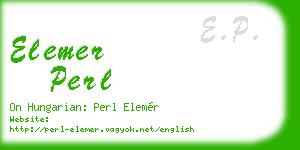 elemer perl business card